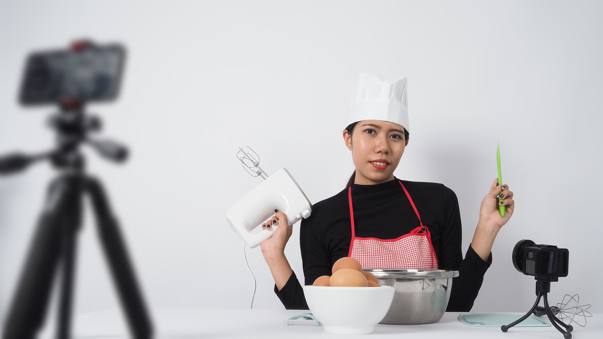 Sala didattica con cucina e telecamere per riprese